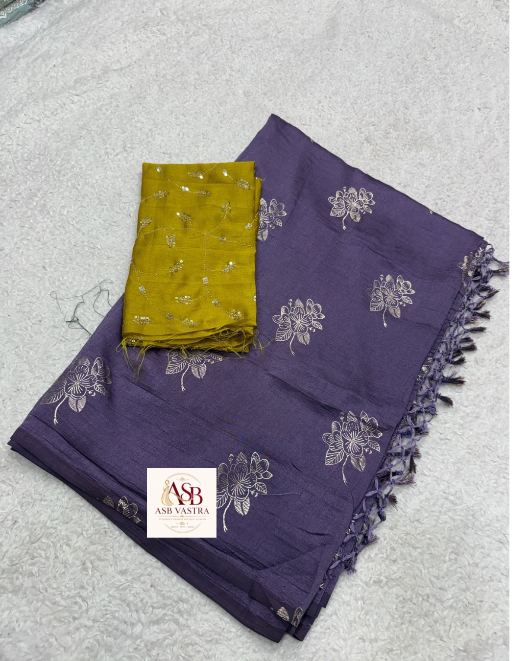 Mehendi green butter silk saree with maroon contrast blouse
